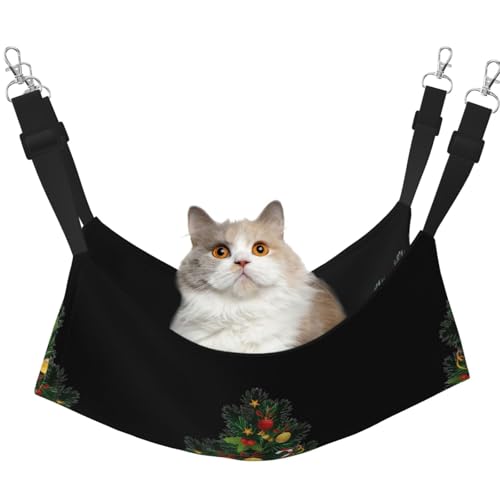 Haustier-Käfig-Hängematte mit Weihnachtsbaum, warme Haustier-Hängematte, weiche Hängematte für den Winter, warm Haustier-Käfig-Hängematte mit Weihnachtsbaum, warme Haustier-Hängematte, weiche Hängematte für den Winter, warm von eeprty