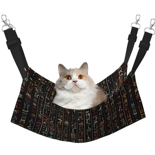 Haustier-Käfig-Hängematte mit exotischem Stammmotiv, warme Haustier-Hängematte, weiche hängende Katzenbett-Matte, Winter, warm von eeprty