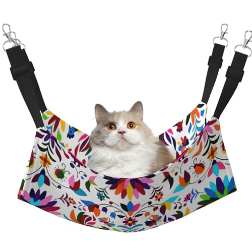 eeprty Bunte Tier- und Blumen-Käfig-Hängematte, warme Haustier-Hängematte, weiche Hängematte für den Winter, warm eeprty Bunte Tier- und Blumen-Käfig-Hängematte, warme Haustier-Hängematte, weiche Hängematte für den Winter, warm von eeprty