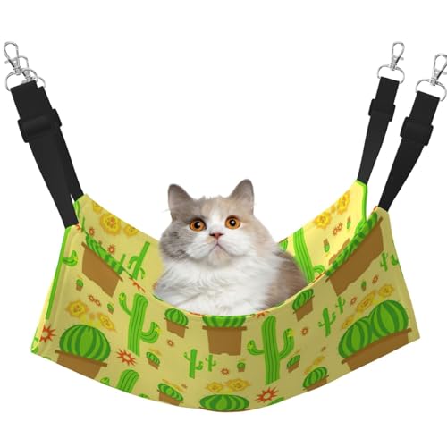 eeprty Gelbe Kaktus-Haustier-Käfig-Hängematte, warme Haustier-Hängematte, weiche hängende Katzenbett-Matte, Winter, warm eeprty Gelbe Kaktus-Haustier-Käfig-Hängematte, warme Haustier-Hängematte, weiche hängende Katzenbett-Matte, Winter, warm von eeprty