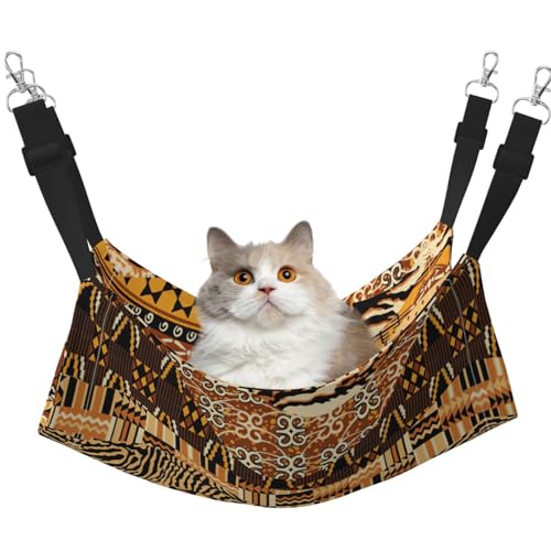 eeprty Hängematte im afrikanischen Stil, Patchwork-Design, warme Haustier-Hängematte, weiche hängende Katzenbett-Matte, Winter, warm eeprty Hängematte im afrikanischen Stil, Patchwork-Design, warme Haustier-Hängematte, weiche hängende Katzenbett-Matte, Winter, warm von eeprty
