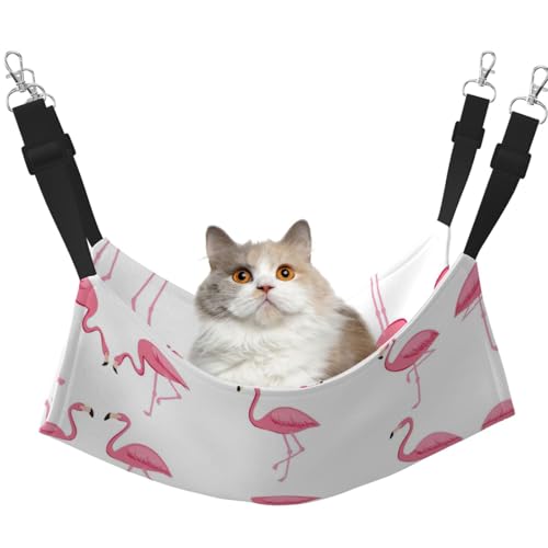 eeprty Haustier-Käfig-Hängematte, Flamingos auf weißem Hintergrund, warme Haustier-Hängematte, weiche Hängematte für den Winter, warm eeprty Haustier-Käfig-Hängematte, Flamingos auf weißem Hintergrund, warme Haustier-Hängematte, weiche Hängematte für den Winter, warm von eeprty