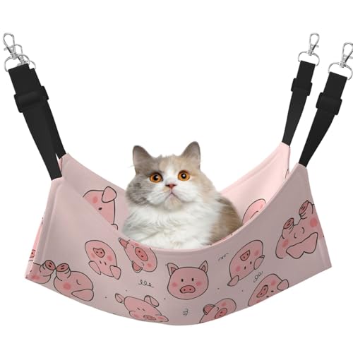 eeprty Haustier-Käfig-Hängematte, niedliches Schweinchenmotiv, weich, warm, für den Winter, Rosa eeprty Haustier-Käfig-Hängematte, niedliches Schweinchenmotiv, weich, warm, für den Winter, Rosa von eeprty