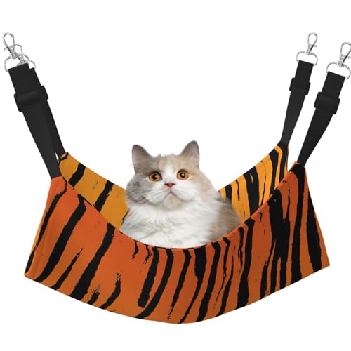 eeprty Haustier-Käfig-Hängematte mit Tigerstreifen, warme Haustier-Hängematte, weiche Hängematte für den Winter, warm eeprty Haustier-Käfig-Hängematte mit Tigerstreifen, warme Haustier-Hängematte, weiche Hängematte für den Winter, warm von eeprty