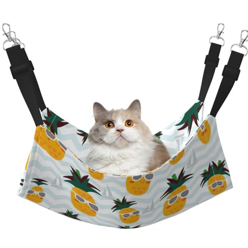 eeprty Niedliche Ananas-Haustier-Käfig-Hängematte, warme Haustier-Hängematte, weiche hängende Katzenbett-Matte, Winter, warm von eeprty