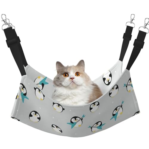eeprty Niedliche Pinguin-Hängematte, warme Haustier-Hängematte, weiche hängende Katzenbett-Matte, Winter, warm von eeprty