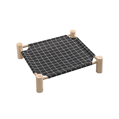eexuujkl Atmungsaktives und feuchtigkeitsbeständiges Hundebett aus erhöhtem Holz für kleine Haustiere. Abnehmbares und waschbares Haustierbett, S schwarzes Schachbrettmuster eexuujkl Atmungsaktives und feuchtigkeitsbeständiges Hundebett aus erhöhtem Holz für kleine Haustiere. Abnehmbares und waschbares Haustierbett, S schwarzes Schachbrettmuster von eexuujkl