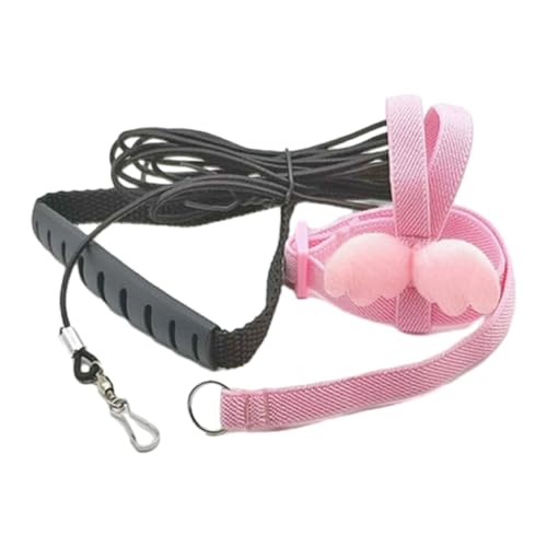 eexuujkl Niedliches Vogelgeschirr und Leine für Papageien, Outdoor Abenteuer, verstellbares ABS Vogelgeschirr und Leine für Papageien, Rosa von eexuujkl