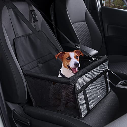Hunde-Autositz für kleine Hunde, mit Diamant-Reisebox, robuster Autositz oder Welpenautositz für kleine bis mittelgroße Hunde, Katzen (mehrfarbig) von eing