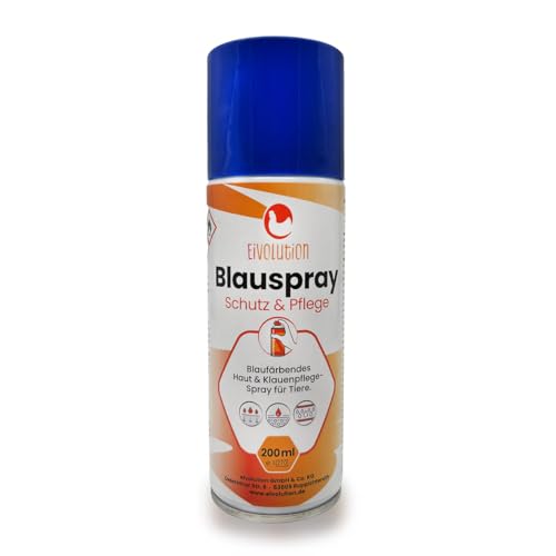 eivolution Blauspray für Hühner und Nutztiere, Wundspray zur Hautpflege mit Dexpanthenol und Oreganoöl, 200 ml von eivolution
