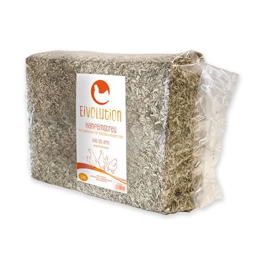 eivolution Hanfeinstreu 3 KG - Für Hühner, Nager wie Meerschweinchen und Kaninchen & Pferde - Extrem Saugfähig & Geruchsbindend - Staubarm eivolution Hanfeinstreu 3 KG - Für Hühner, Nager wie Meerschweinchen und Kaninchen & Pferde - Extrem Saugfähig & Geruchsbindend - Staubarm von eivolution