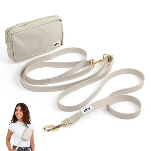 Elby, Freihändige Hundeleine mit Leckerlibeutel – Crossbody-Leine mit Bauchtasche – Spaziergangstasche für Haustiertraining – Hundezubehör und Essentials – für mittelgroße und große Hunde (Beige, Elby, Freihändige Hundeleine mit Leckerlibeutel – Crossbody-Leine mit Bauchtasche – Spaziergangstasche für Haustiertraining – Hundezubehör und Essentials – für mittelgroße und große Hunde (Beige, von elby