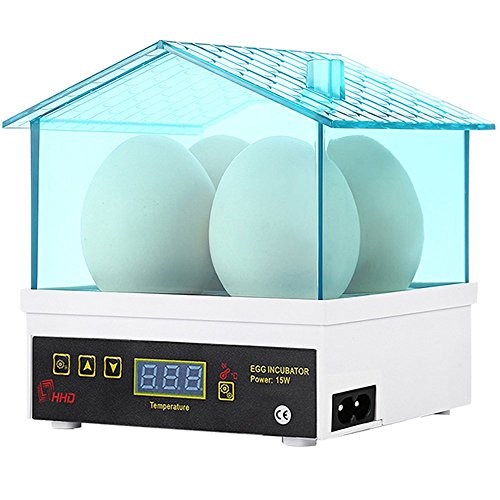 ele ELEOPTION Eier Inkubator Automatische Brutmaschine Brutkasten Brutapparat 220V Hühner LCD Temperaturanzeige (4 Eier Inkubatoren) von ele ELEOPTION
