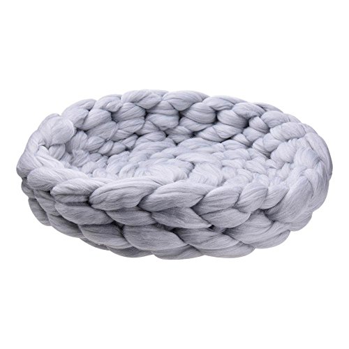 Pet Bett Kissen Katzenbett Hundebett Katzenhaus,Handbuch Grobe Wolle Vorbereitung von Katzenstreu Bequem und Warm,Grau,Durchmesser 45cm Pet Bett Kissen Katzenbett Hundebett Katzenhaus,Handbuch Grobe Wolle Vorbereitung von Katzenstreu Bequem und Warm,Grau,Durchmesser 45cm von Jlwiy