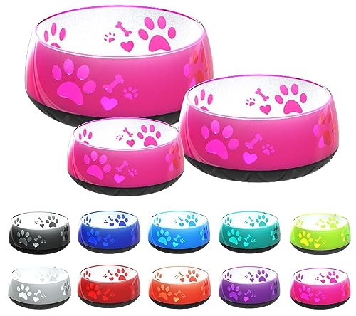 elropet Hundenapf kleine Hunde/Hundenapf große Hunde/Futternapf Hund/Trinknapf Hund/S/M/L rutschfest (S 330ml (kleine Hunde), Pink) von elropet