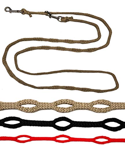 Joggingleine Hundeleine für kleine / mitterle / große Hunde Fahrradleine / Walkingleine / Übungsleine / Trainingsleine / Fürhleine / Freihandleine (2,40 m, Beige 14mm für große Hunde) von elropet