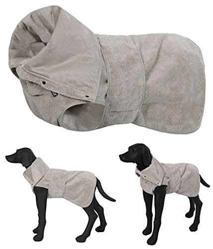 elropet Hundebademantel für kleine/mittlere/große Hunde XS - XL Bademantel BEIGE Microfaser SCHNELL TROCKNEND (M) von elropet