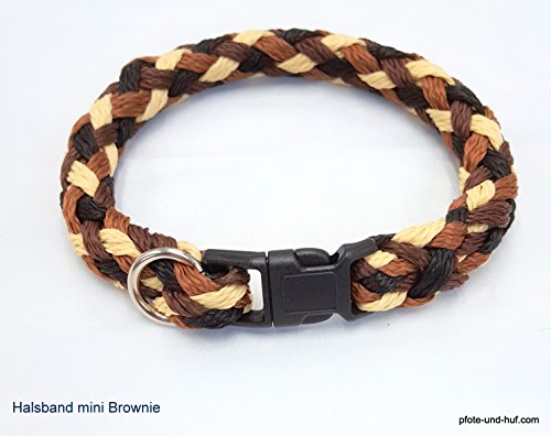 elropet Hundehalsband Mini für die Kleinen rundgeflochten Tauwerk Brownie (21cm) von elropet