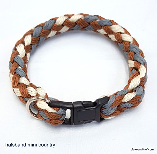 elropet Hundehalsband Mini für die Kleinen rundgeflochten Tauwerk Country (33cm) von elropet