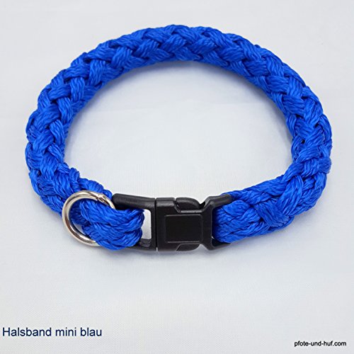 elropet Hundehalsband Mini für die Kleinen rundgeflochten Tauwerk blau (18cm) von elropet