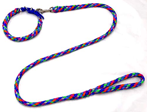 elropet Hundeleine Führleine 1-3m mit Hs + Hundehalsband S-XL für mittlere/große Hunde bis 40 KG (Halsband S 37-42 cm, Florida-Leine 3 m) von elropet