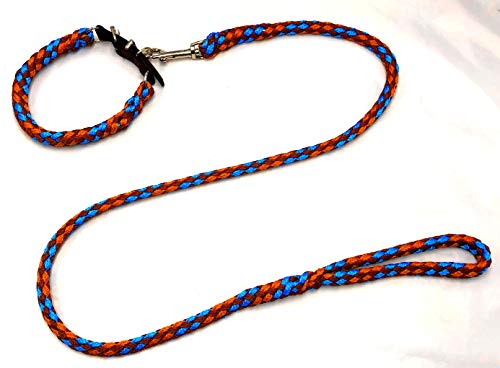 elropet Hundeleine Führleine Hawaii 1-3m + Hundehalsband S-XL für mittlere/große Hunde bis 40 KG (L 49-54 cm, Hawaii-Leine 1 m) von elropet
