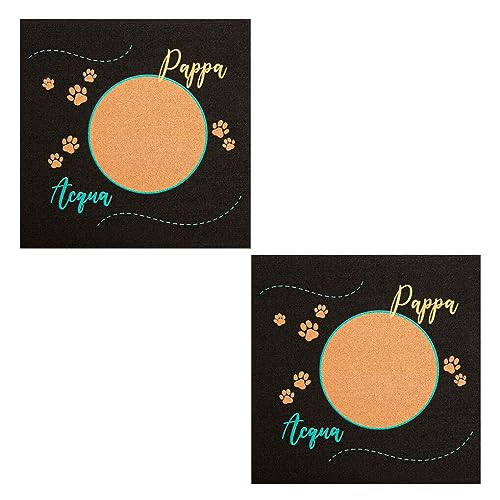 1 Paar Teppiche unter Schüssel 30 x 30 cm Hund Katze Fußmatten Gummi Nachhaltig Rutschfest DIS_B 1 Paar Teppiche unter Schüssel 30 x 30 cm Hund Katze Fußmatten Gummi Nachhaltig Rutschfest DIS_B von emmevi