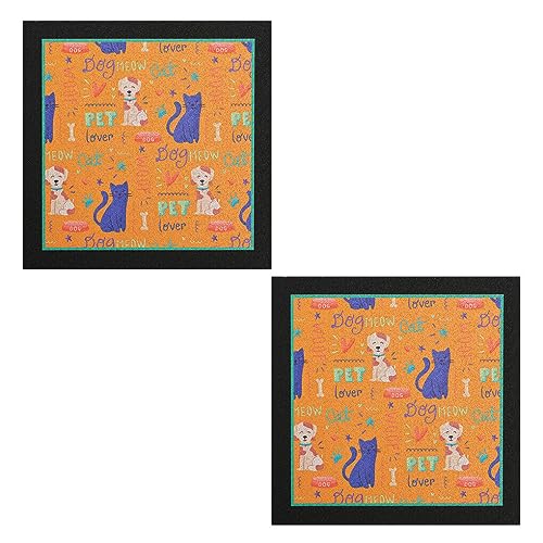 1 Paar Teppiche unter Schüssel 30 x 30 cm Hund Katze Fußmatten Gummi Nachhaltig Rutschfest DIS_C 1 Paar Teppiche unter Schüssel 30 x 30 cm Hund Katze Fußmatten Gummi Nachhaltig Rutschfest DIS_C von emmevi