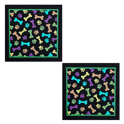 1 Paar Teppiche unter Schüssel 30 x 30 cm Hund Katze Fußmatten Gummi Nachhaltig Rutschfest DIS_F 1 Paar Teppiche unter Schüssel 30 x 30 cm Hund Katze Fußmatten Gummi Nachhaltig Rutschfest DIS_F von emmevi