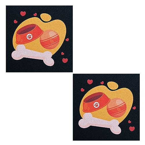 1 Paar Teppiche unter Schüssel 30 x 30 cm Hund Katze Fußmatten aus nachhaltigem Gummi rutschfest DIS_E 1 Paar Teppiche unter Schüssel 30 x 30 cm Hund Katze Fußmatten aus nachhaltigem Gummi rutschfest DIS_E von emmevi