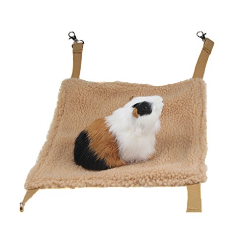 emours Kleintiere Hängematte Hamster Haus zum Aufhängen Bett Käfig Spielzeug für Mäuse Ratten Frettchen Chinchilla und mehr, Braun von emours