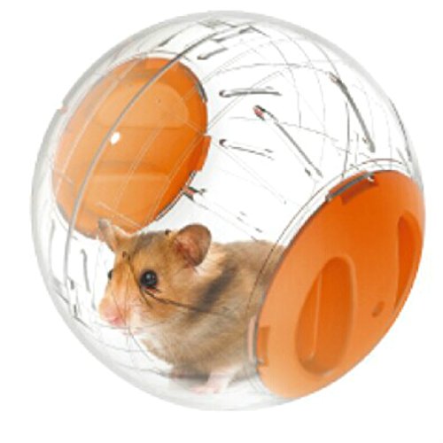 Kleintier-Aktivitätsspielzeug gegen Langeweile und Langeweile zum Herauslaufen von Übungen, Rollbälle, Spielzeug für Zwerghamster, 15 cm, Orange von emours