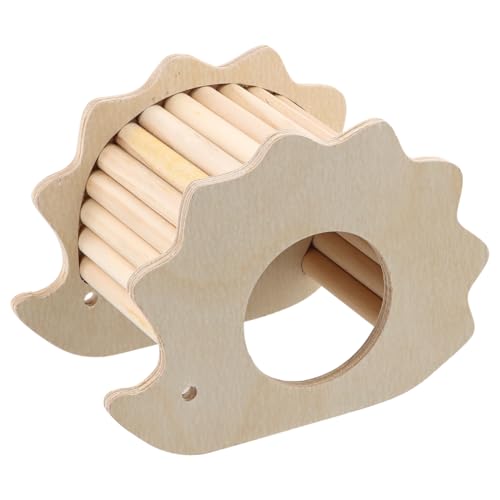 emperoch Hamster Versteck Haus Kleintier Aktivität Spielzeug Hamster Haus aus Holz Hamster Zubehör Hölzerne Hamster Spielen Spielzeug Loch 5.5 mm für Hamster Rennmäuse Mäuse Goldbären (Igel) von emperoch