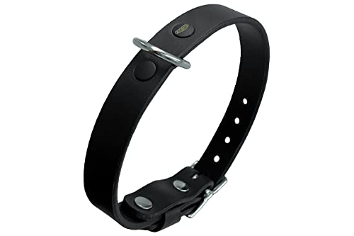 Lederhalsband Hund, Hundehalsband für den großen, mittleren und kleinen Hund,hundezubehör (M verstellbar 35–45 cm, Höhe 2 cm, Schwarz) von ends cuoio