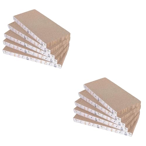 Kratzunterlage für Katzen, wendbar, für Indoor-Katzen, zum Schlafen, Spielen und Krallen, 10 Packungen Kratzunterlage für Katzen, wendbar, für Indoor-Katzen, zum Schlafen, Spielen und Krallen, 10 Packungen von engelalike