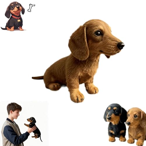 enseak dachy dackel,Dachy 2.0 Plush Dog, Plush Toy,Simulated Dog Sofa Ornaments,The Dachy 2.0 Dackel Plüsch - Emotionale Heilung auf Abruf Die Umarmungen,Bring Relaxation and Comfort-Brown||1pcs von enseak