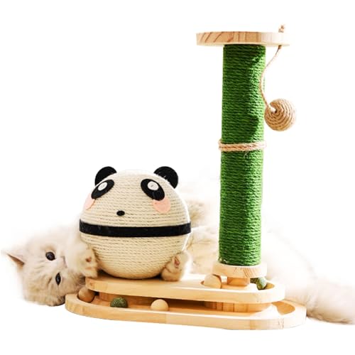 Katzenkratzbaum, Kugelförmiger Katzenkratzer mit Sisalseilen, Pilzstangen Haustier Interaktives Spielzeug Kletterbaum mit Stabiler Holzbasis, Interaktives Trackballspielzeug für Kleine Kätzchen Katzenkratzbaum, Kugelförmiger Katzenkratzer mit Sisalseilen, Pilzstangen Haustier Interaktives Spielzeug Kletterbaum mit Stabiler Holzbasis, Interaktives Trackballspielzeug für Kleine Kätzchen von entapuk