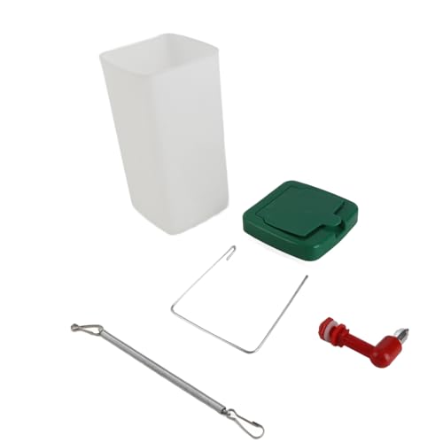 Hühnchen -Trinkspender, hängende Hühnerschwester Wasserleckschutz großer Kapazität Geflügelnippeltrinker für Farm Geflügel kleine Tiere (1l) von equlup