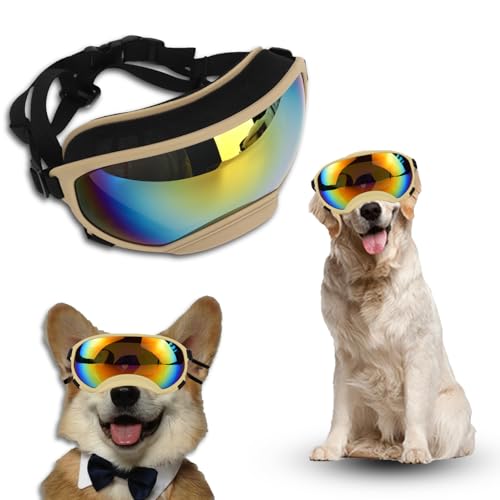 Hund Sonnenbrille, PC Outdoor Pet Gläses Tier Skibrillen Sonnenschutz Rahmen Linse Outdoor Reiten Fahren Auge mit verstellbarem Riemen für Haustiere Hund Sonnenbrille, PC Outdoor Pet Gläses Tier Skibrillen Sonnenschutz Rahmen Linse Outdoor Reiten Fahren Auge mit verstellbarem Riemen für Haustiere von equlup