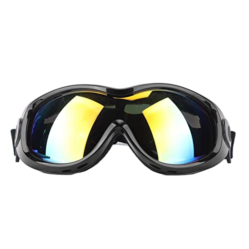 Hundesonnenbrille, Ultraverletzungsschutz Haustier Gläser PVC PC Winddichte Haustier Köpfe Dekoration Zubehör mit verstellbarem Riemen für Haustiere Hunde Katzen (Schwarz) von equlup