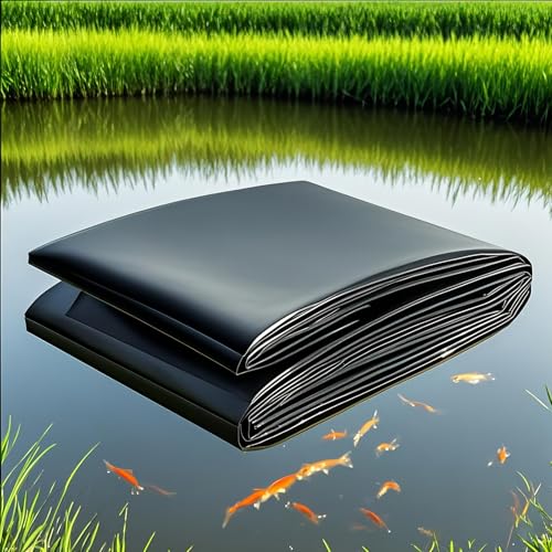 eryssgbf HDPE Teichfolie 1.5m x 2m (0.2mm) - UV-, witterungsbeständig & flexibel für Springbrunnen, Wasserfälle & Gartenteiche von eryssgbf