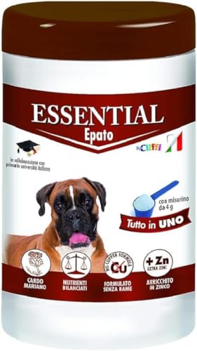 Essential Hund, Epato, Nahrungsergänzungsmittel für Hunde, Haus- und Barf ohne Knochen, hypoallergen, 650 g von essential