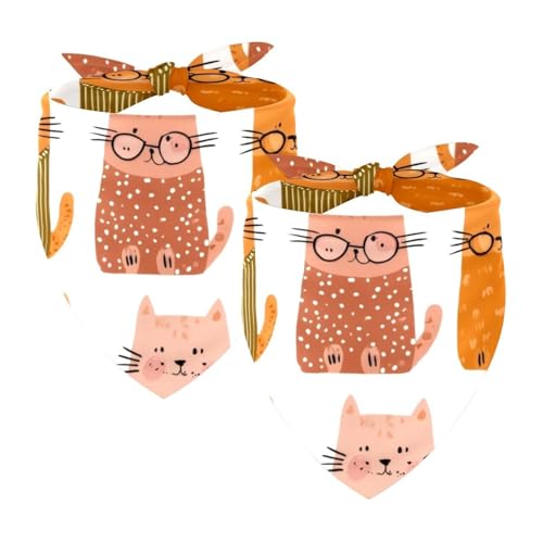 2 x Hundehalstuch, verstellbar, Dreieckstuch für kleine, mittelgroße und große Hunde, Katzen, Haustiere, Pullover, Brille, Katze 2 x Hundehalstuch, verstellbar, Dreieckstuch für kleine, mittelgroße und große Hunde, Katzen, Haustiere, Pullover, Brille, Katze von etoenbrc