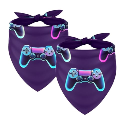 2 x Hundehalstücher, verstellbares Dreieckstuch für kleine, mittelgroße und große Hunde, Katzen, Haustiere, Neonfarben, Spiel-Controller 2 x Hundehalstücher, verstellbares Dreieckstuch für kleine, mittelgroße und große Hunde, Katzen, Haustiere, Neonfarben, Spiel-Controller von etoenbrc