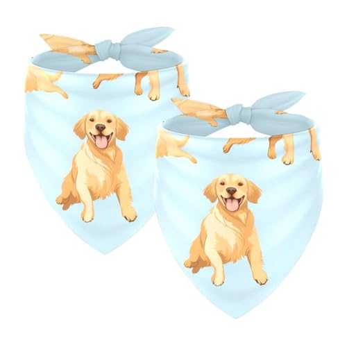 Hundehalstuch, verstellbar, Dreieckstuch für kleine, mittelgroße und große Hunde, Katzen, Haustiere, Golden Retriever, 2 Stück Hundehalstuch, verstellbar, Dreieckstuch für kleine, mittelgroße und große Hunde, Katzen, Haustiere, Golden Retriever, 2 Stück von etoenbrc