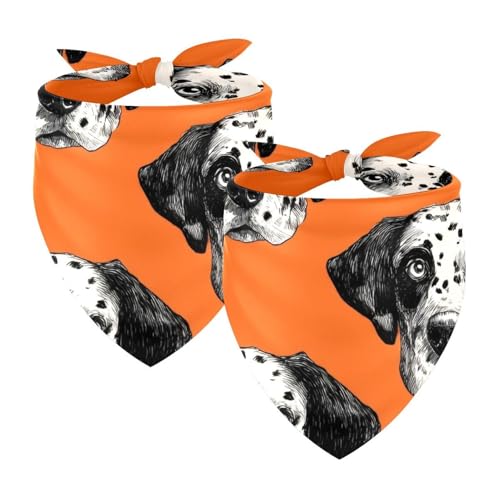Hundehalstuch, verstellbar, Dreieckstuch für kleine, mittelgroße und große Hunde, Katzen, Haustiere, Orange, 2 Stück Hundehalstuch, verstellbar, Dreieckstuch für kleine, mittelgroße und große Hunde, Katzen, Haustiere, Orange, 2 Stück von etoenbrc