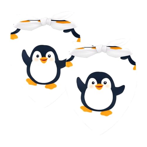 Hundehalstuch, verstellbar, Dreieckstuch für kleine, mittelgroße und große Hunde, Katzen, Haustiere, Pinguine, 2 Stück von etoenbrc