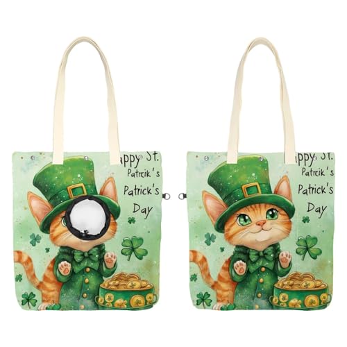 Schultertasche aus Segeltuch, weiche Seiten, Tragetasche für kleine Hunde und Katzen, tragbare Haustier-Handtasche mit verstellbarem Loch, waschbare Reisetasche, St. Parikh's Orange Cat 49,3 x 41,9 cm von etoenbrc