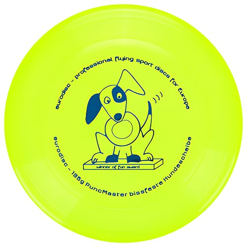 eurodisc 135g Discdogging bissstarke Hunde Frisbee PuncMaster Fun Award GELB von eurodisc