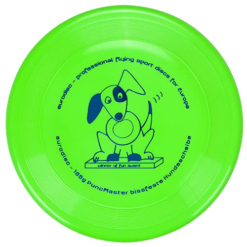 eurodisc 135g Discdogging bissstarke Hunde Frisbee PuncMaster Fun Award NEONGRÜN von eurodisc